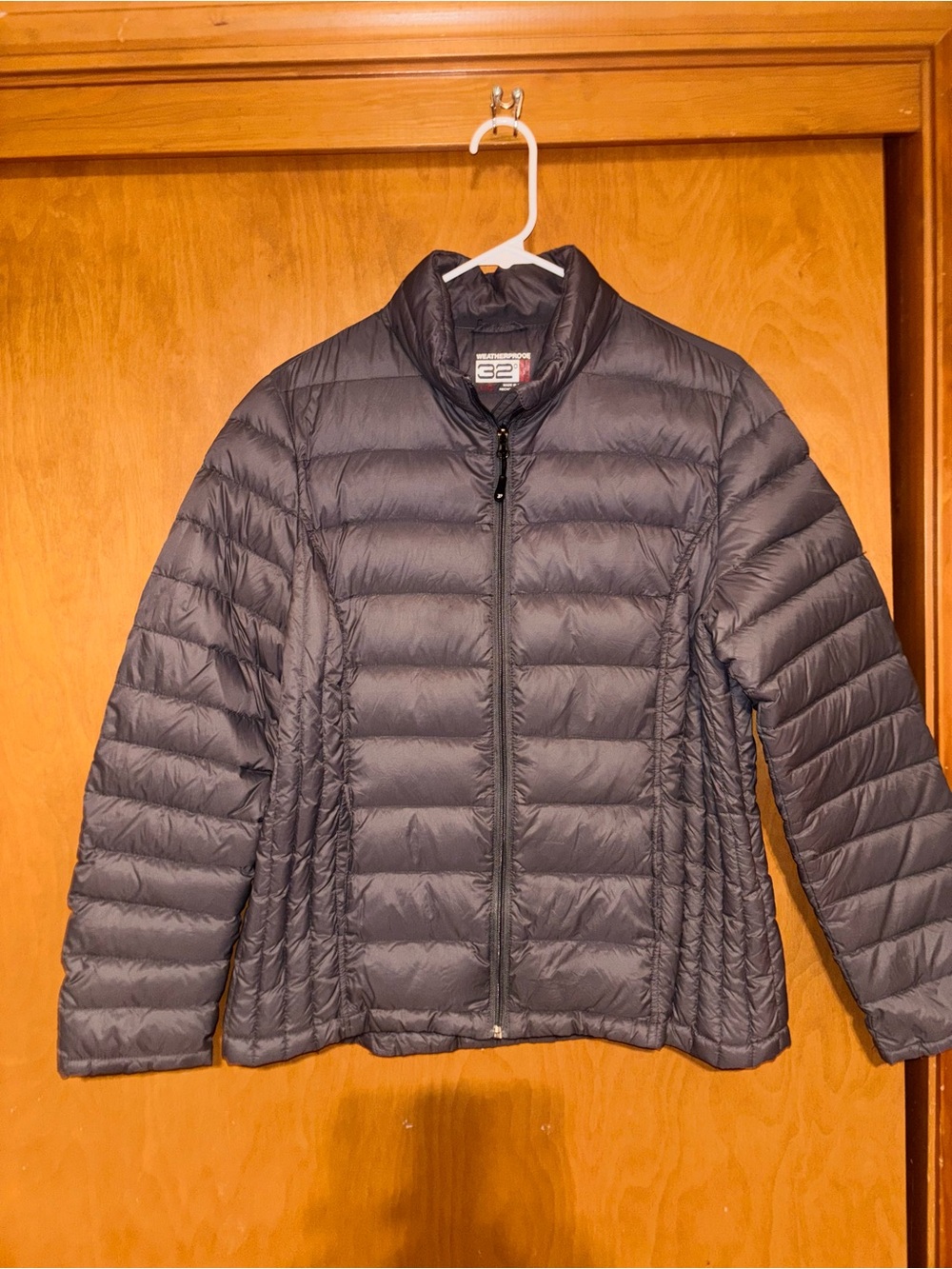32 Degrees Weatherproof Down Puffer Jacket Large Gray Las Vegas Horse Show